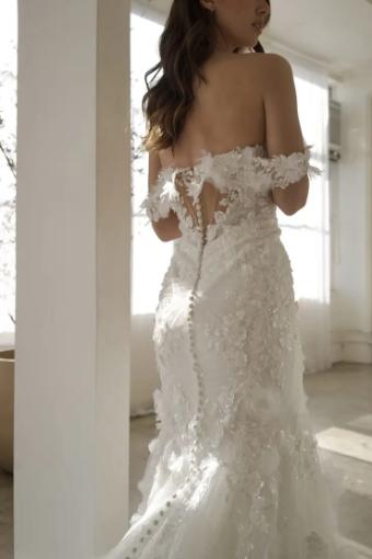 Martina Liana Como 1612 #2 (IVIV-PL) Ivory Lace & Tulle over Ivory Gown w Porcelain Tulle Illusion thumbnail