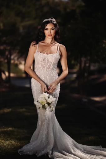 Martina Liana Mykonos 1510 #5 (IV-RUM) Ivory Lace and Tulle over Rum Gown thumbnail