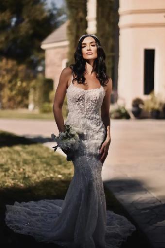 Martina Liana Mykonos 1510 #6 (IV-RUM) Ivory Lace and Tulle over Rum Gown thumbnail